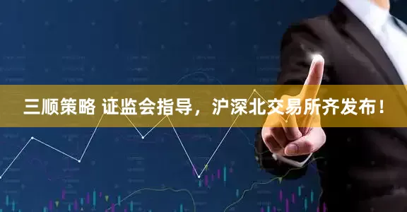 三顺策略 证监会指导，沪深北交易所齐发布！