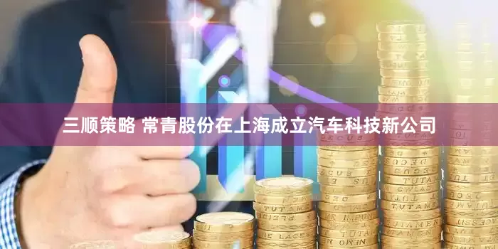 三顺策略 常青股份在上海成立汽车科技新公司